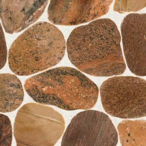Cut fieldstone – burgundy and brown stone slices for wall and floor applications