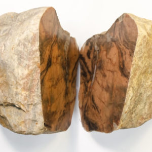 Fieldstone boulders cut in half